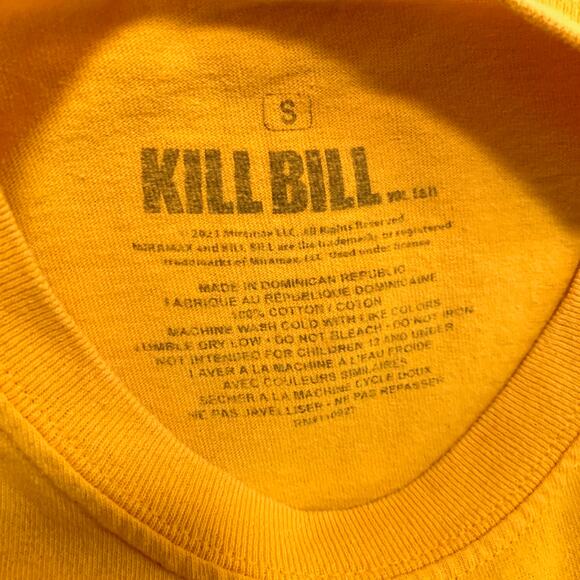 Kill Bill Vol 1 Yellow Graphic T-Shirt Size S Quentin Tarantino Y2K Pop Culture - Picture 4 of 4